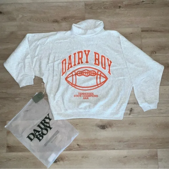 NWT Dairy Boy Study Break State Champs Rollneck in Champion Orange - Picture 2 of 16